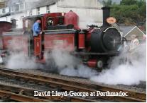 ORS Member Mark Horseman Photograph of the steam engine David Lloyd-George at Porthmadoc